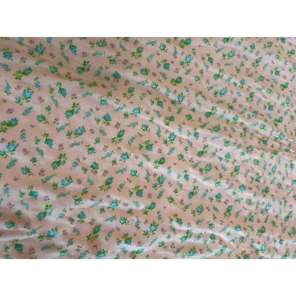 Handmade Vintage Quilt Baby Blanket Colorful Geometric 41x36 Floral Backing